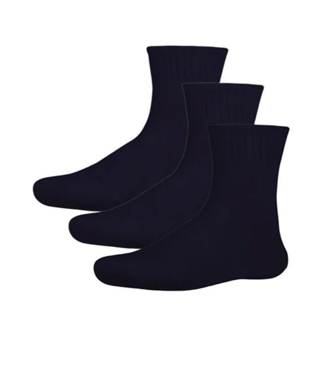 Picture of 02536  NAVY Socks -3 Pack Breathable Socks 23 up to size 40